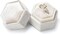 Velvet Hexagon Ring Box – Vintage Premium Jewelry Display Holder with Detachable Lid for Wedding, Engagement, Proposal (Beige, 1 Slot)